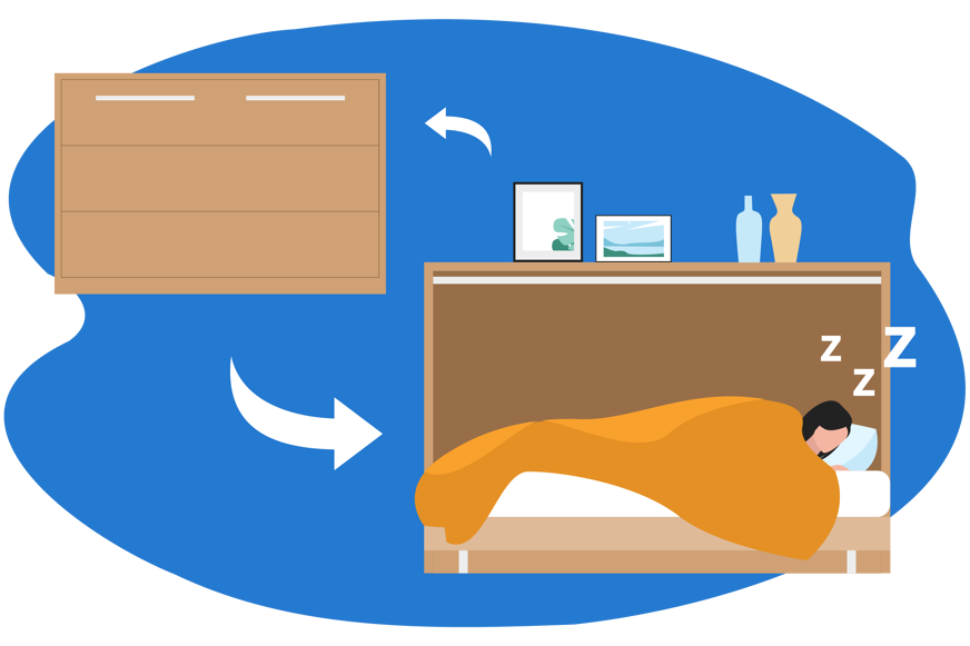 Cama abatible Conforama.